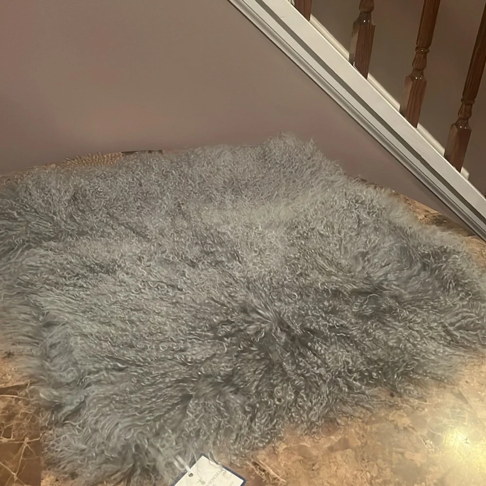 Williams Sonoma Lamb Fur Pillow Cover